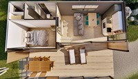 Maisons mobiles au design moderne, maisons de vacances, villas de luxe, ventes directes d'usine