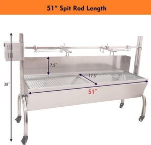 Tùy Chỉnh Điện Grills Điện Griddles Ngoài Trời <span class=keywords><strong>Pig</strong></span> Lamb Rotisserie <span class=keywords><strong>Roaster</strong></span> Thép Không Gỉ Nướng Thịt Nướng Than - Product Image 2