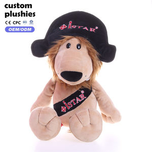 Peluche di Leone con Cappello e Logo Personalizzato, Vendita all'Ingrosso, Souvenir Aziendali, Regali per Studenti, Omaggi per Eventi - Product Image 1
