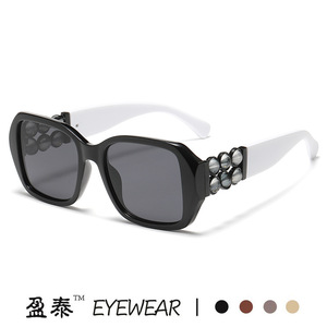 Yingtai Eyewear Square <b>Frame</b> Sunglasses <b>Pink</b> UV400 Women's Fashion Sunshades Plastic Metal <b>Frame</b> - Product Image 3