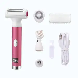 Nieuwe 4 In 1 Gezicht Neus Oor Wenkbrauw Trimmer Epilator Elektrische Scheerapparaten Multifunctionele Lady Body Shaver Afneembare Bikini Trimmer