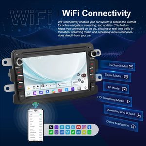 Autoradio Android per Renault <span class=keywords><strong>Dacia</strong></span> 2012-<span class=keywords><strong>2017</strong></span>, Schermo Touch IPS 7'', Carplay Wireless, GPS, Navigazione, Bluetooth, Audio MP5 - Product Image 5