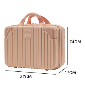 Trousse à cosmétiques tendance 32x24x17cm, portable, avec fermeture éclair, couleur unie, boîte de rangement de voyage pour maman, printemps 2024 - Product Image 1