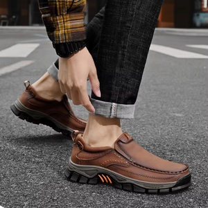 Chaussures habillées en cuir véritable pour hommes, mocassins décontractés à enfiler pour l'extérieur, chaussures plates en cuir <span class=keywords><strong>italien</strong></span>, mocassins antidérapants, chaussures de <span class=keywords><strong>luxe</strong></span> - Product Image 5