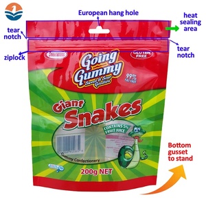 Custom Printed Recyclable Plastic Food Packaging <strong>Laminating</strong> Standing up <strong>Pouch</strong> with Zipper Reusable for Beverage - Product Image 4
