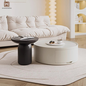 Moderno minimalista bianco rettangolare <span class=keywords><strong>TV</strong></span> Cabinet, accompagnato da arte astratta pezzo - Product Image 6