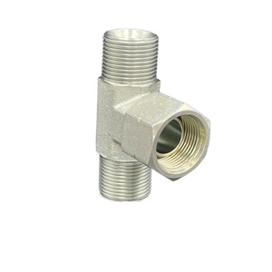 Raccord de compression en acier au carbone de norme britannique, pièces hydrauliques, extrémité intermédiaire, filetage interne mobile, té hydraulique - Product Image 4