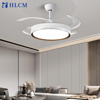 Ventilateur de plafond moderne pour bureau à domicile avec lumière, télécommande, LED dimmable, CRI élevé 90, durée de vie de 30 000 heures
