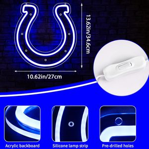 Enseigne néon LED de football, lumière néon pour décoration murale, enseigne d'équipe de rugby dimmable pour Man Cave Garage - Product Image 2