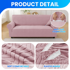 Jacquard OEM ODM <b>Sofa</b> Slipcover Elastic Stretch Thick <b>Material</b> Washable 2 Seat <b>Sofa</b> Cover Non-Slip for Furniture Protector - Product Image 3