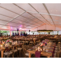 Tente de réception de mariage en tissu PVC avec structure en alliage d'aluminium de luxe
