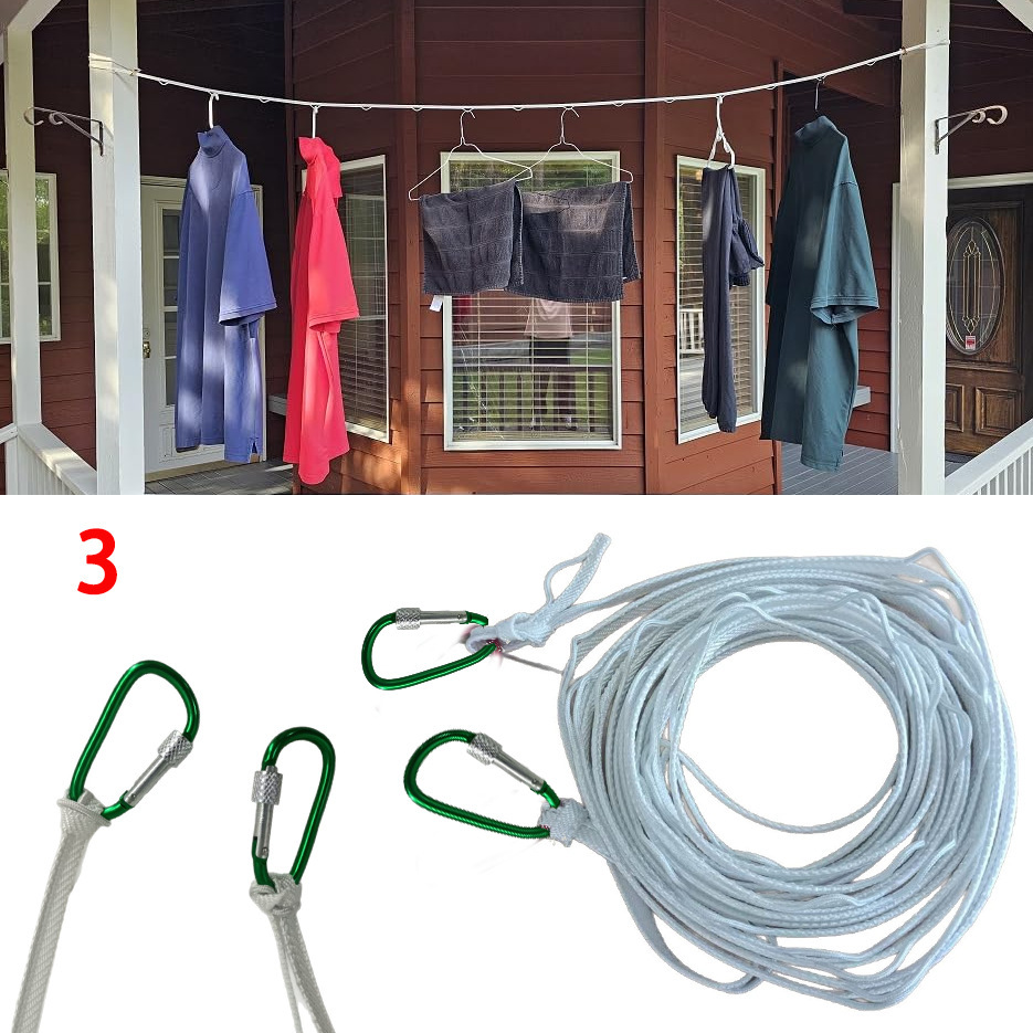 Corde à linge antidérapante (3 mètres)