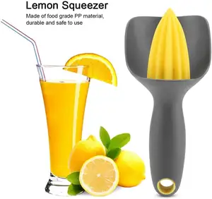 ホット販売マニュアルレモンスクイーザープラスチックハンドプレスレモンジューサーレモンスクイーザー家庭用台所用品