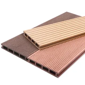 New Innovation Wood Look With Clear Texture Skin-Friendly Decking Wpc Flooring