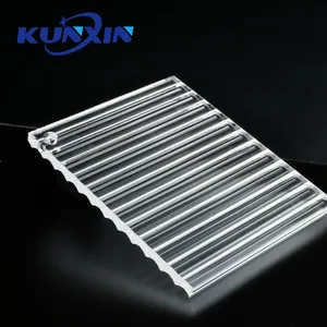 Kunxin 1220x2440mm Striped Fluted Extruded Acrylic Plate 6mm 8mm Reeded Texture Acrylic Sheet For Decoration