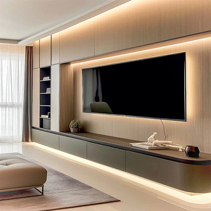 Meubles de salon de luxe au <span class=keywords><strong>design</strong></span> moderne d'usine, meuble TV suspendu au mur, console, panneau, support, table flottante, unité d'affichage, armoire - Product Image 3