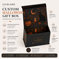 Boîtes d'emballage rigides de luxe personnalisées avec logo pour cadeaux d'entreprise, bonbons, bougies, fermeture magnétique, pour coffrets cadeaux d'Halloween