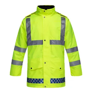 Nefes su geçirmez kapşonlu iş ceket hi vis erkek iş giysisi yansıtıcı rüzgarlık ceketler erkek koruma güvenlik üniforma
