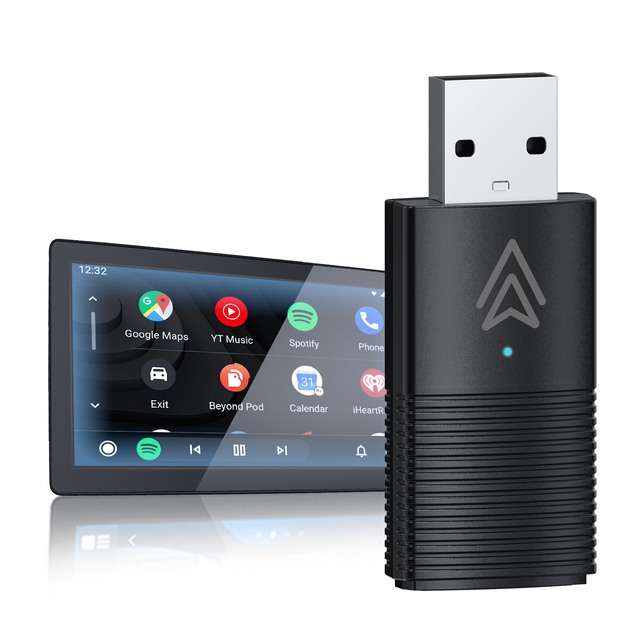 Mini Wireless Android Auto Dongle with Dual-core CPU and for 5.2 for Universal Car Compatibility 1 Year Warranty