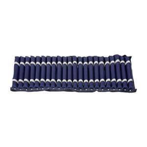 Matelas médical pour lits de soins, bleu marine, avec coussin à rayures et ouverture pour commode, en PVC, type barre - Product Image 1