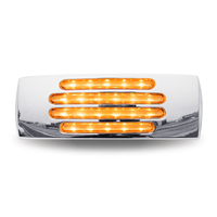 Feu de position latéral Chrome Flatline 22 Diode LED 2 po x 6 po pour semi-remorques Freightliner Kenworth
