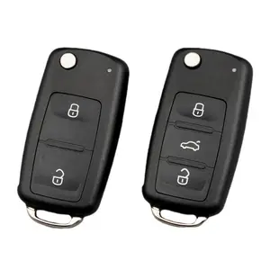 2 кнопки, запасные Чехлы для автомобильных ключей, откидные складные пустые ключи, чехлы для V-W