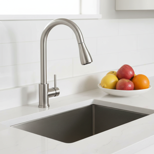 Robinet de cuisine monocommande en acier inoxydable 304, rotation à 360° ° Économiseur d'eau, Résistant à la chaleur, CE, Mesada - Product Image 2
