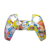 Coque de protection ergonomique en silicone souple style graffiti antidérapante pour manette PS5 – Étui en caoutchouc pour hydrographie