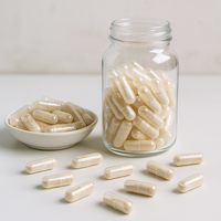 Capsules vides en gélatine dure de couleur personnalisée, à revêtement entérique, en gélatine osseuse, avec impression de logo personnalisé, tailles 00, 0, 1, 2, 3, 4, GMP, HALAL