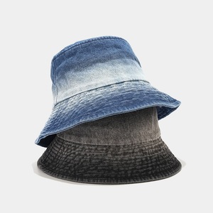 Femmes de haute qualité Denim coton lavé seau chapeau imprimé pêcheur gland <span class=keywords><strong>en</strong></span> détresse <span class=keywords><strong>Bob</strong></span> Hip Hop Gorros décontracté pêche quotidienne - Product Image 1