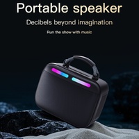 Système KTV portable mini en gros avec lumières RGB, boîte audio Bluetooth, basses puissantes, appareil pour fêtes à domicile, coque en plastique, équipement de camping extérieur