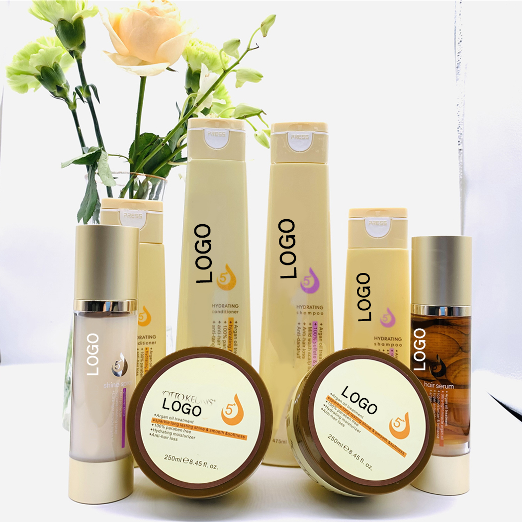 Private Logo Natural Cosmetic Hair Care Argan Oil & Shea Butter Smoothing Nourishing Refreshing Anti-Hair Loss Cream 2-in-1