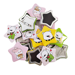 Hot Bán Tự Làm Năm Cánh Sao Hình Dạng Huy Hiệu Nhà Sản Xuất Nút Máy + Giấy Cắt + 100Pcs Pin Huy Hiệu - Product Image 6