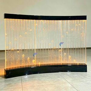 Modern Acrylic Bubble Wall Water Feature Panel with Digital Controller Multicolor LED RGB Light Silent Indoor Water Curtain - Product Image 6