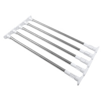 Tringle de Douche Télescopique Ajustable en Acier Inoxydable Premium Anti-rouille pour Salle de Bain