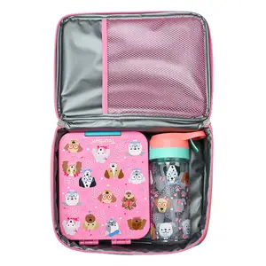 OEM Kids School Gift Set Water Bottles Lunch Box Bag With Cute Attractive Pattern Lunch Box With Water Bottle Sets