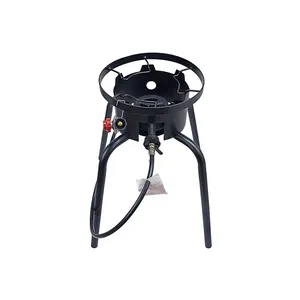 Hot Sell Outdoor Single Burner Stove Adjustable Legs High Pressure Propane Burner Portable Gas Cooker perfect for backyard