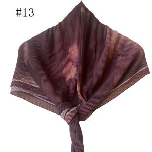 Nuova sciarpa quadrata a pieghe di colore sfumato comoda in cotone Ombre morbide da donna con velo musulmano alla moda abbigliamento Casual sciarpe Hijab - Product Image 1