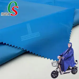 100% Polyester taffeta Embossed with PVC coating fabric for raincoat from Chinese wholesale fabric cheap price