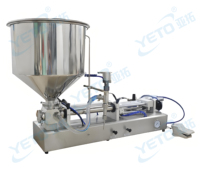 Digne de confiance usine chinoise tête unique 30L trémie Horizontal pneumatique Piston visqueux cosmétiques crème bouteille Machine de remplissage