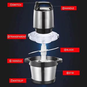 Máquina para Triturar Ñame 10L 12L, Picadora de Carne, Licuadora para Fufu, Mini Molinillo Eléctrico Portátil Multifunción - Product Image 6