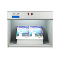 Caja de Luz Fluorescente DOHO D60(2) D65 F con Doble Fuente de Luz para Pruebas de Solidez del Color en Calzado, Cuero y Textiles