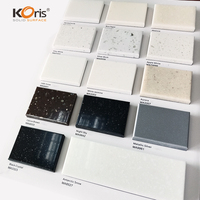Plaque de pierre artificielle blanche pure de marque Koris, vente chaude en Corée, surface solide en acrylique modifiée