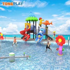 Water Play Toys Amusement Park Playground Plastic Slide Aquatic Splash Pad Equipment Water Park