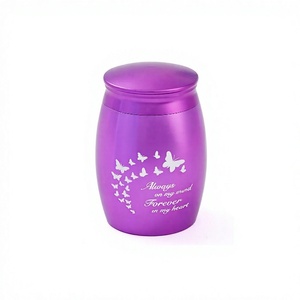 2.67 pouces violet petite urne pour cendres humaines souvenir Mini urne papillon pour cendres humaines adulte femme urne décorative sac gratuit - Product Image 1