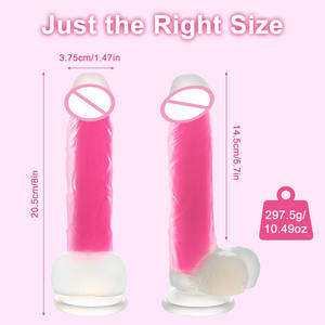 Pene seguro de silicona realista para hombres, consolador de 8 pulgadas que brilla en la oscuridad con ventosa fuerte, Juguetes sexuales para adultos para mujeres, hombres, parejas - Product Image 6