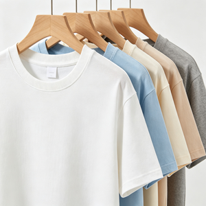 Camiseta Blanca para Hombre, 260 g/m², Algodón Peinado Compacto Siro, Cuello Redondo, Manga Corta, Alta Calidad, Personalizable - Product Image 4
