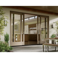 Porte coulissante double vitrage en aluminium anti-ouragan sur mesure, moderne, pour salle de bain et chambre, garantie 5 ans
