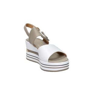 Sandales compensées Donna Serena pour femme, blanches, talon de 7 cm, taille 37 - Product Image 4
