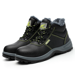 JIANKUN Zapatos de Seguridad Antipinchazos Unisex de Cuero en Relieve, Botas de Trabajo Antideslizantes con Placa de Hierro y Punta de Hierro para Construcción - Product Image 2